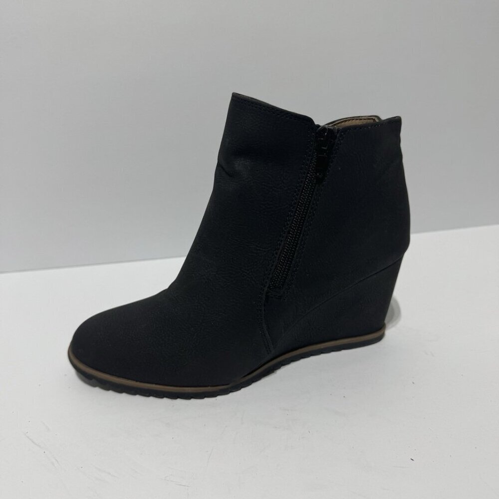 Naturalizer Soul Womens Hudson Wedge Bootie Black Size 6M